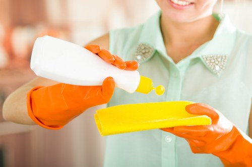 Local cleaners preparing a guest-ready apartment in Lambeth