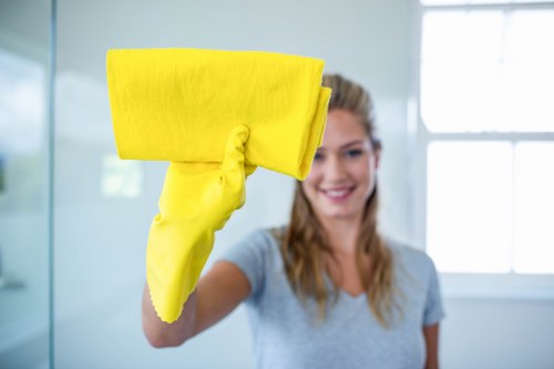 Local cleaners working in a Lambeth property with access and parking in mind