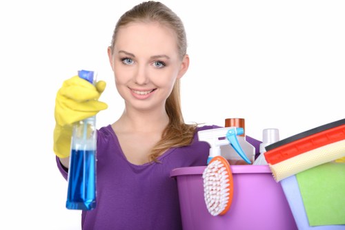 Local cleaning team servicing communal areas in Lambeth